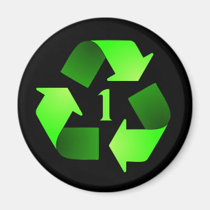 Imã Magnet - Símbolo de reciclagem - Verde nº 1