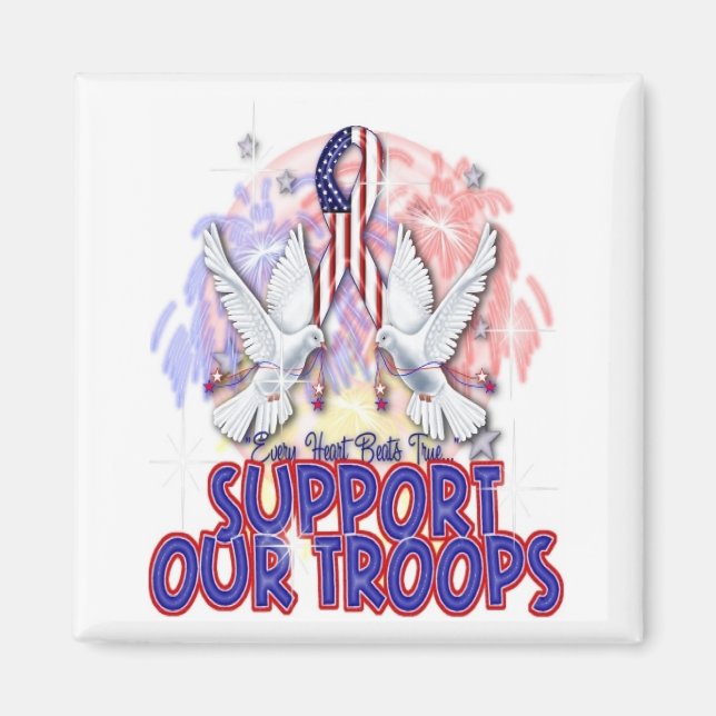 Imã Magnet "Support Our Troops" (Frente)