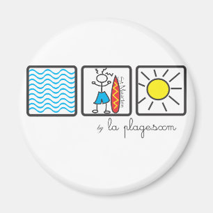 Imã Magnet surf boy waves sxm