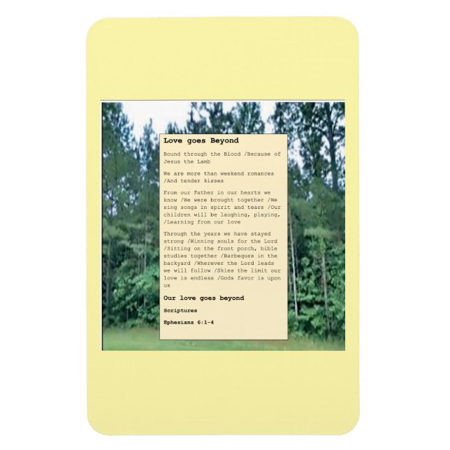 Ímã Magnet  titled ' Our Love goes beyond (Vertical)