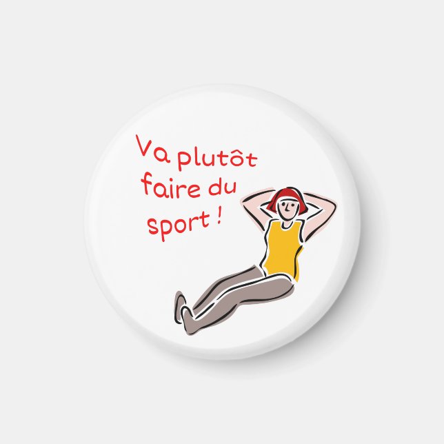 Imã Magnet Va plutôt faire du sport femme (Frente)