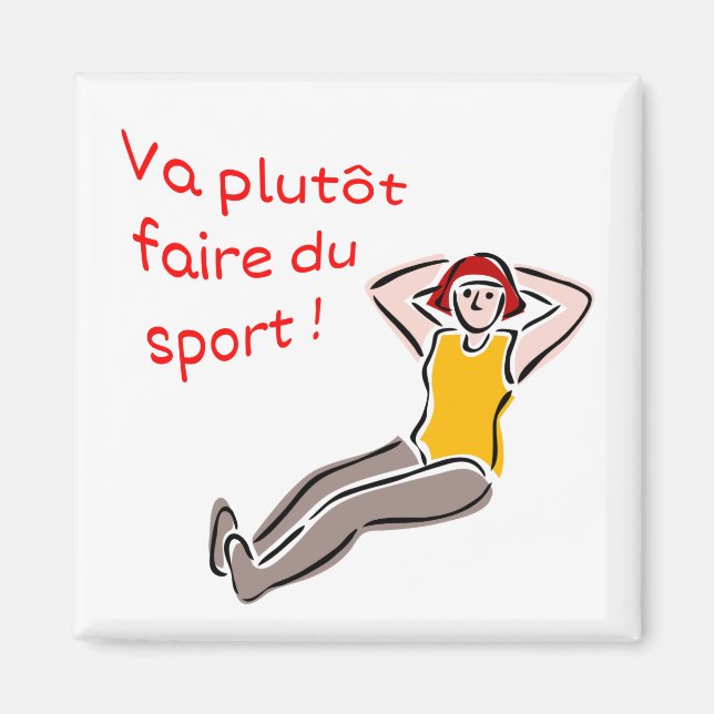Imã Magnet Va plutôt faire du sport femme (Frente)