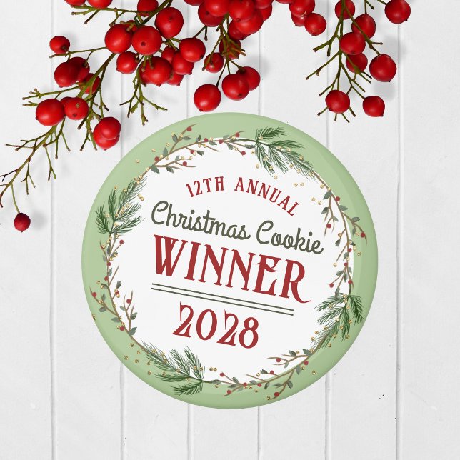 Imã Magnet, vencedor do prêmio anual de férias (Christmas Holiday Competition Prize Magnet for the Winner. Great for Cookie & Sweater Contests!)
