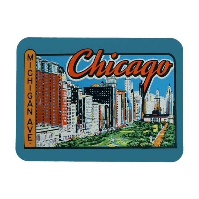 Ímã Magnet Viagem de Chicago (Horizontal)