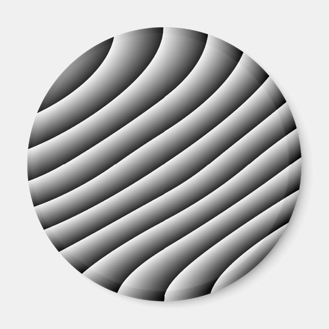 Imã Magnet Vintage Wavy Lines (Frente)