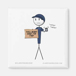 Imã Magnet "Will Guarda Coast For Comida"