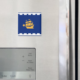 Imã Magnet with Flag of Quebec City, Canada