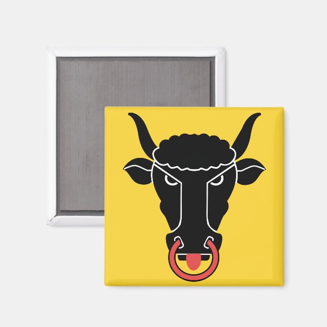 Imã Magnet with Flag of Uri Canton, Switzerland (Front/Back)