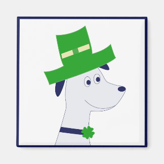 Imã Magnet with St. Patrick's Day dog and clover