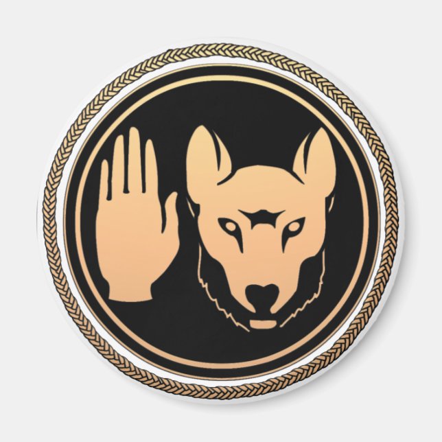 Imã Magnet Wolf Native Art Metis Magnets (Frente)