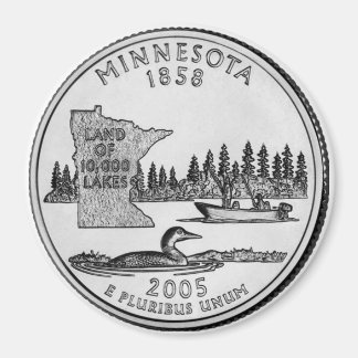 Imã Magneta 2005 no Minnesota State Quarter