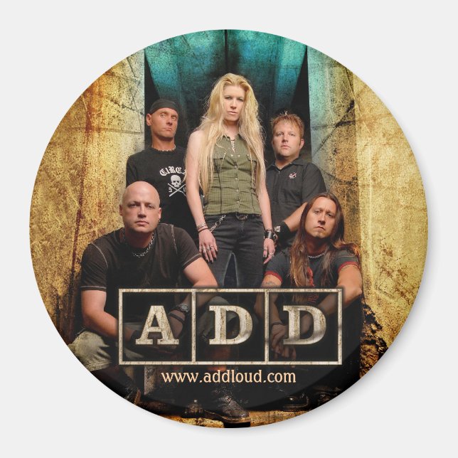 Imã Magneta A.D.D. - Redonda (Frente)