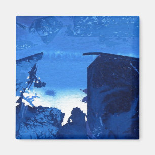 Imã Magneta Abstrato de Arte "Ridge Congelada #3"