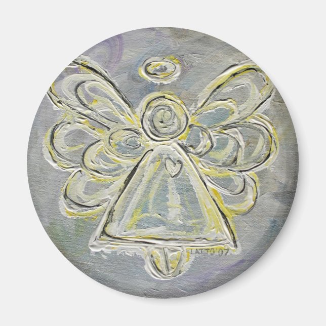 Imã Magneta Anjo White Light Guardian (Frente)