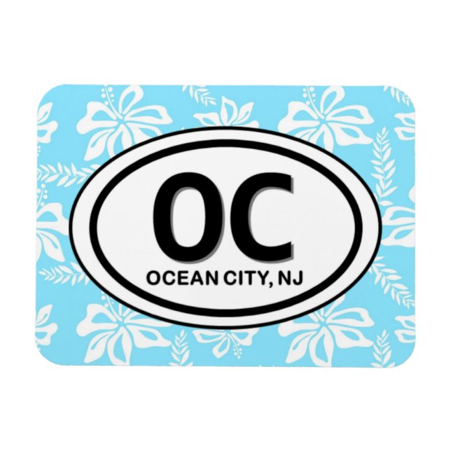 Ímã Magneta Azul NJ para a Cidade do Oceano OC (Horizontal)