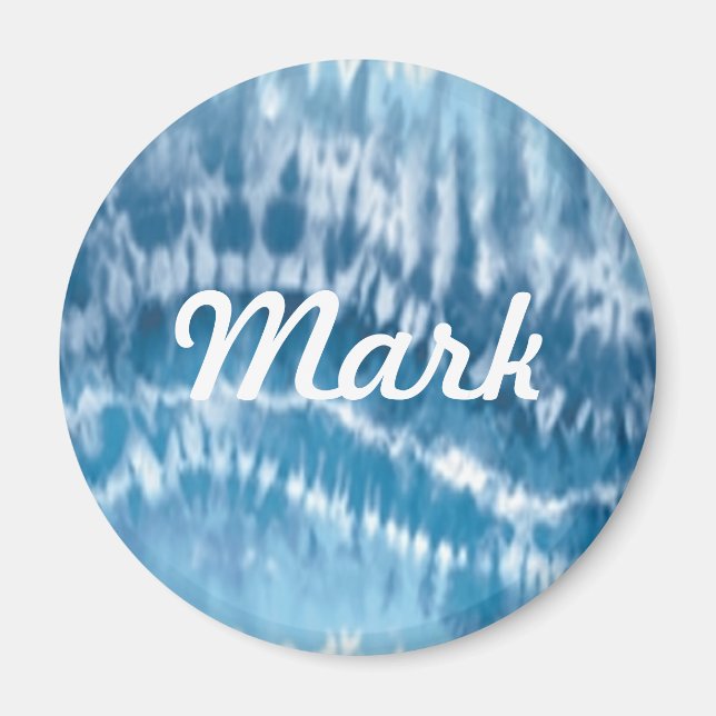 Imã Magneta Azul Tie Personalizada (Frente)