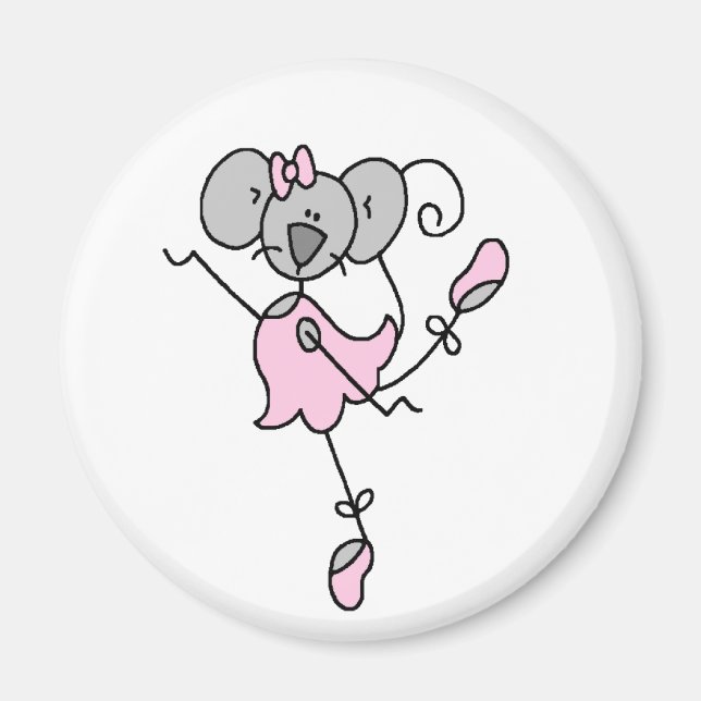 Imã Magneta Ballerina do mouse personalizado (Frente)