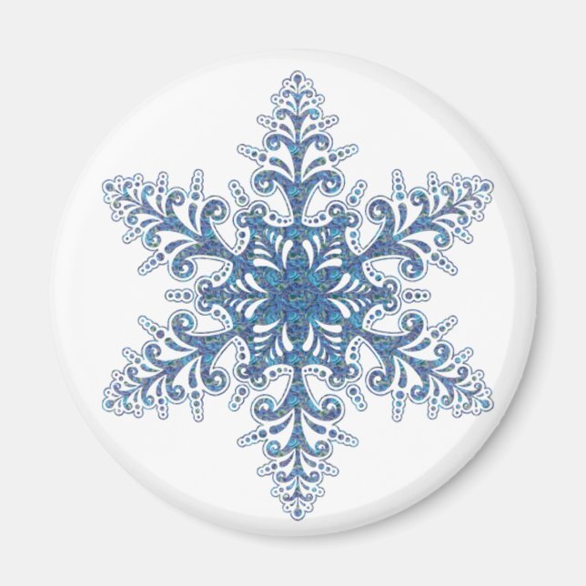 Imã Magneta Blue Snowflake (Frente)