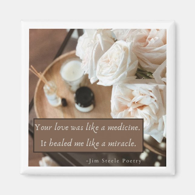 Imã Magneta bonita expressando amor por um cuidador (Frente)