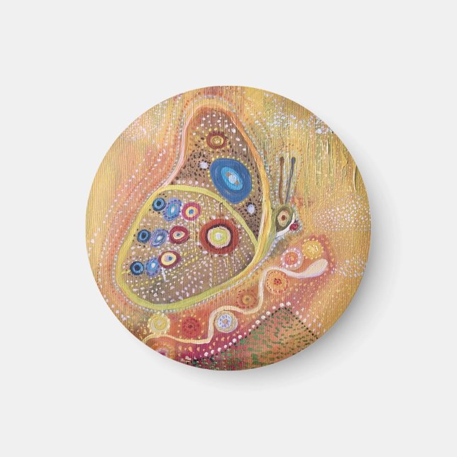 Imã Magneta Borboleta Pequena, Arredondada De 1 ¼ Pole (Frente)