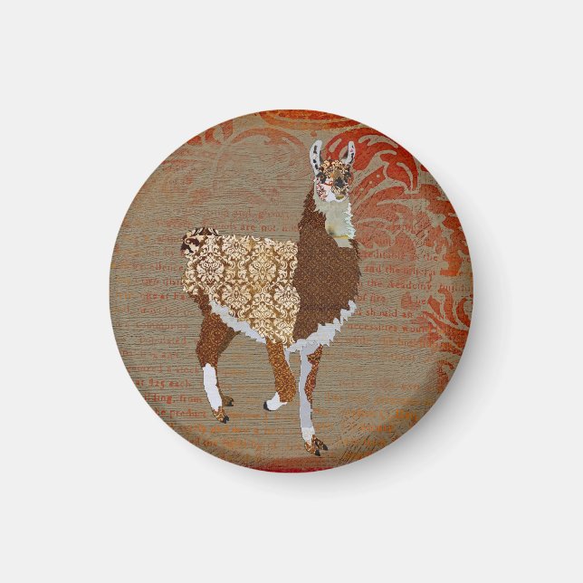 Imã Magneta Bronze Llama (Frente)