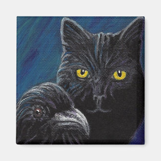Imã Magneta Cat & Raven de Poe