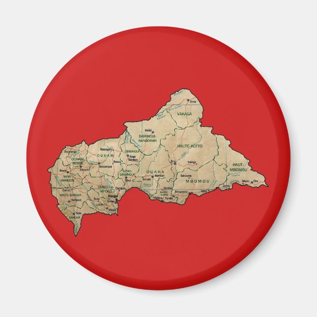 Imã Magneta Centrafrique Map (Frente)