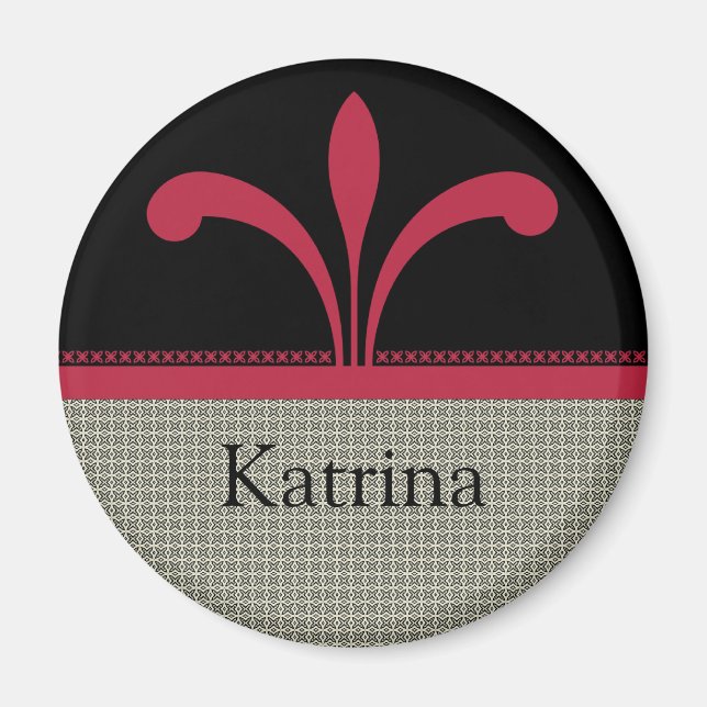 Imã Magneta Chic Floral, Magenta (Frente)