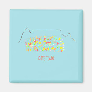 Imã Magneta Colorida da Mesa Funky Cape Town