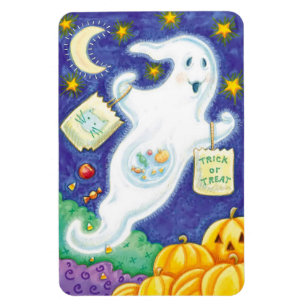 Ímã Magneta Colorida do Halloween com Fantasma do Hall