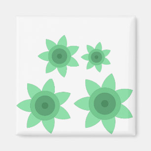 Imã Magneta com arte criativa de flores