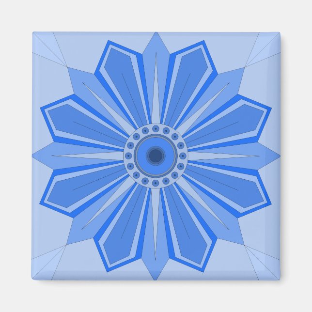 Imã Magneta com arte floral (Frente)