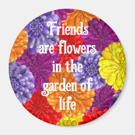 Imã Magneta com flores para amigos