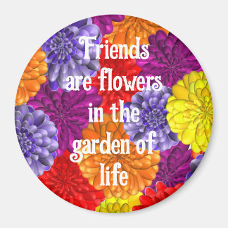 Imã Magneta com flores para amigos