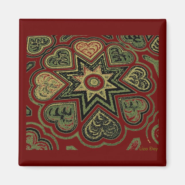 Imã Magneta 'Corações Russos' (Frente)