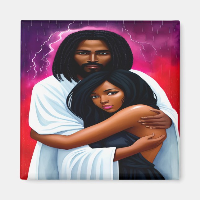 Imã Magneta Cristã "Coberta" de Aquarela (Frente)