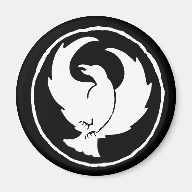 Imã Magneta Crowfoot em branco, redondo ou quadrado (Frente)