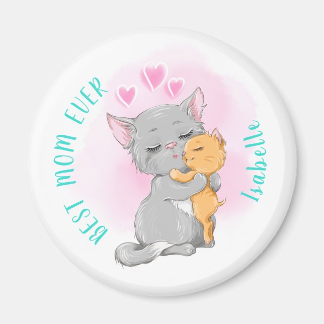 Imã Magneta da mãe, gato bonito, melhor presente da mã (Frente)