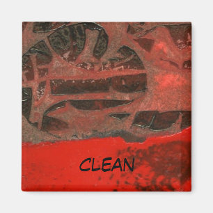 Imã Magneta da máquina de lavar louça Abstrato de "Mes