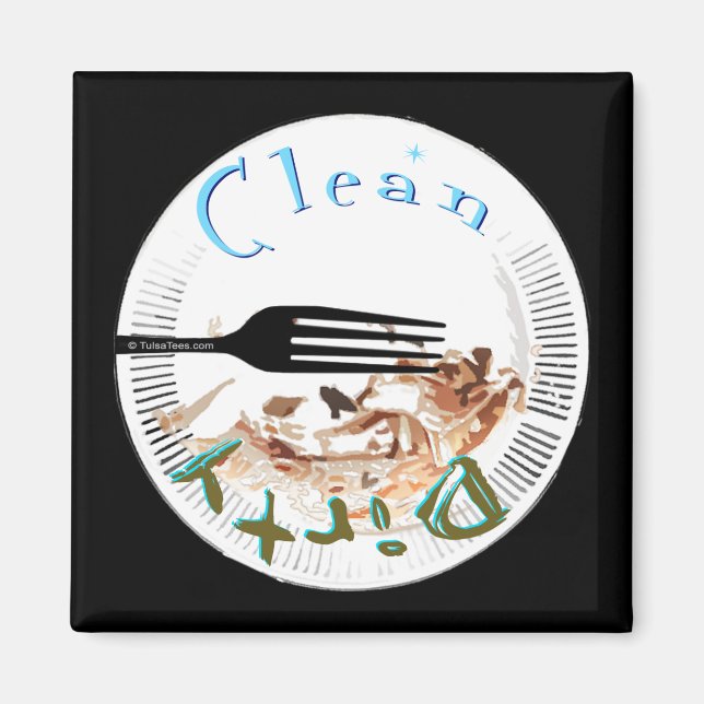 Imã Magneta da máquina de lavar louça com placa suja (Frente)