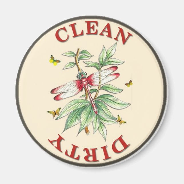 Imã Magneta da máquina de lavar louça Dragonfly (Frente)