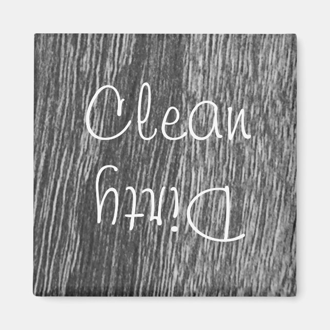 Imã Magneta da máquina de lavar louça limpa ou suja (Frente)