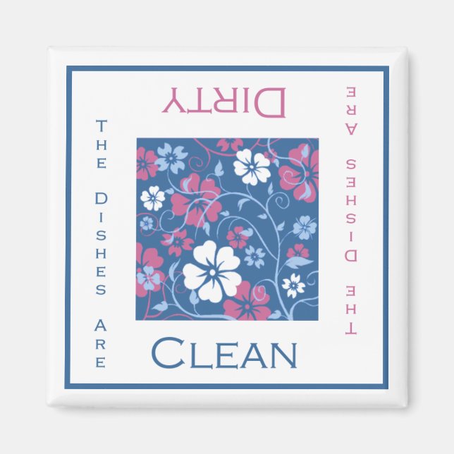 Imã Magneta da máquina de lavar louça limpa ou suja (Frente)