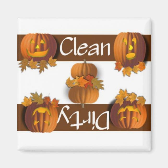 Imã Magneta da máquina de lavar louça limpa ou suja (Frente)