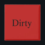 Imã Magneta da máquina de lavar louça "Suja"<br><div class="desc">Vermelho significa parar,  pratos sujos e precisam ser limpos.</div>