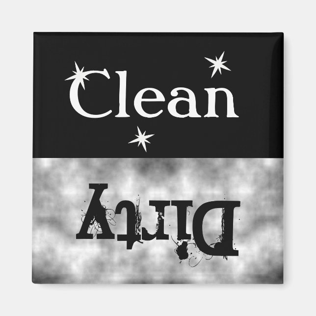 Imã Magneta da máquina de lavar louça suja, limpa, com (Frente)