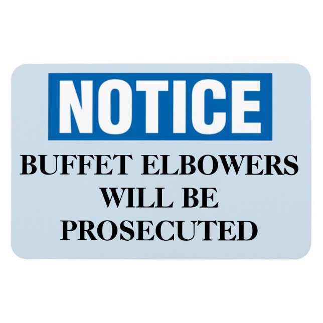 Ímã Magneta da porta de cruzeiro engraçado - Buffet (Horizontal)