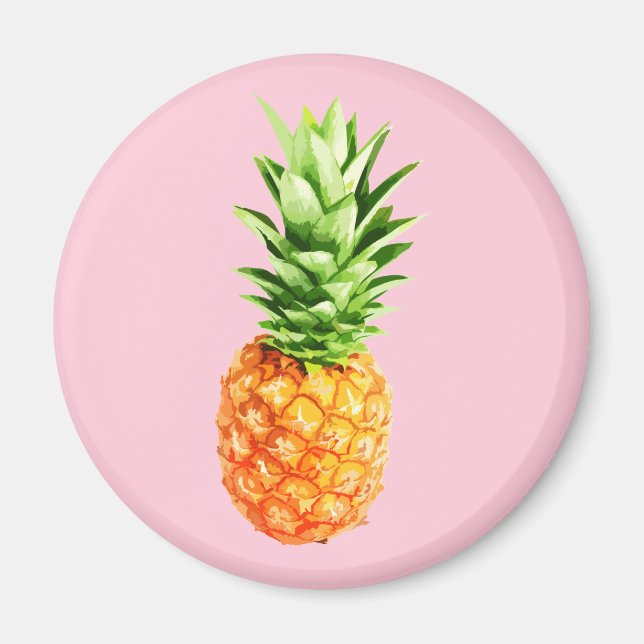 Imã Magneta de abacaxi, versão rosa, verão (Frente)