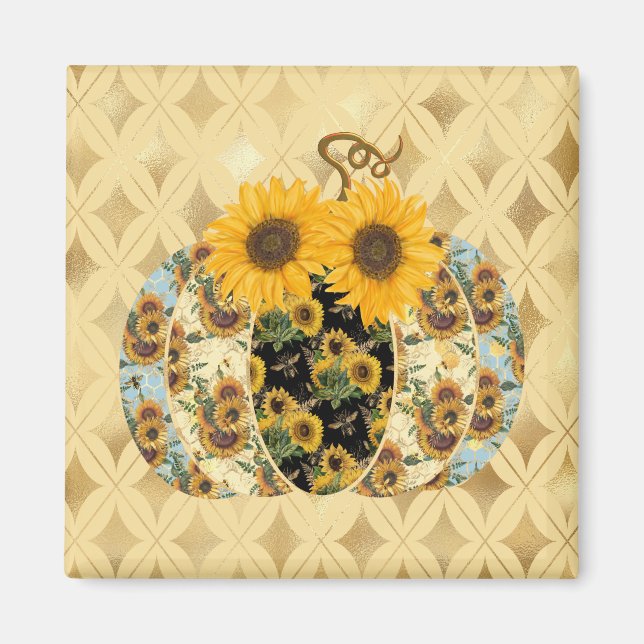 Imã Magneta de abóbora de girassol (Frente)