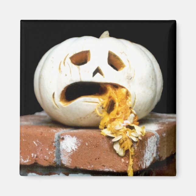 Imã Magneta de abóbora doente - "Barfy" (Frente)